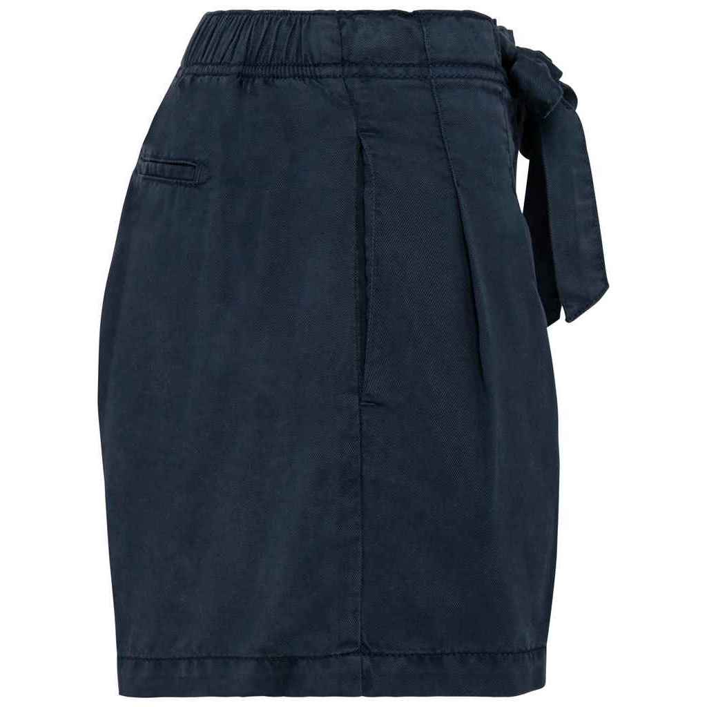 Navy - Side - Native Spirit Womens-Ladies Tencel Faded Washed Shorts