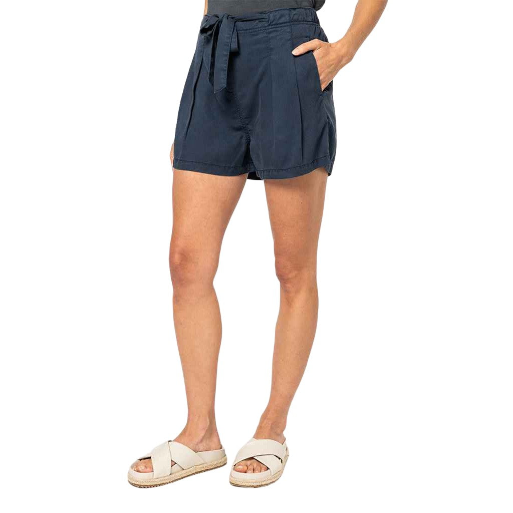 Navy - Lifestyle - Native Spirit Womens-Ladies Tencel Faded Washed Shorts