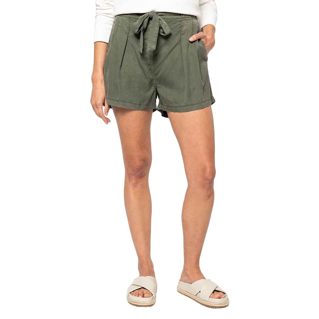 Organic Khaki - Lifestyle - Native Spirit Womens-Ladies Tencel Faded Washed Shorts