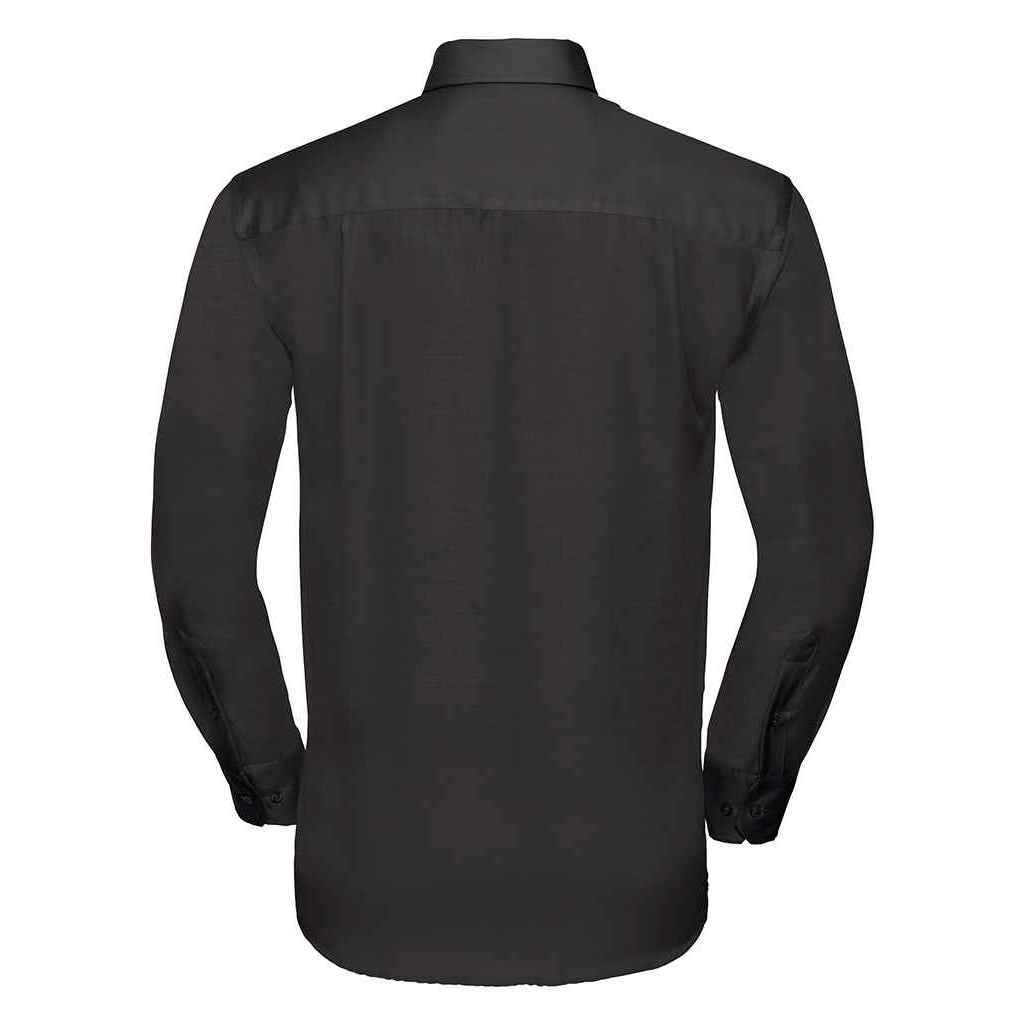 Black - Back - Russell Collection Mens Ultimate Long-Sleeved Formal Shirt