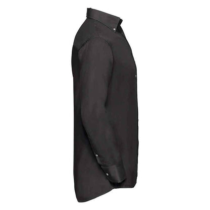 Black - Side - Russell Collection Mens Ultimate Long-Sleeved Formal Shirt