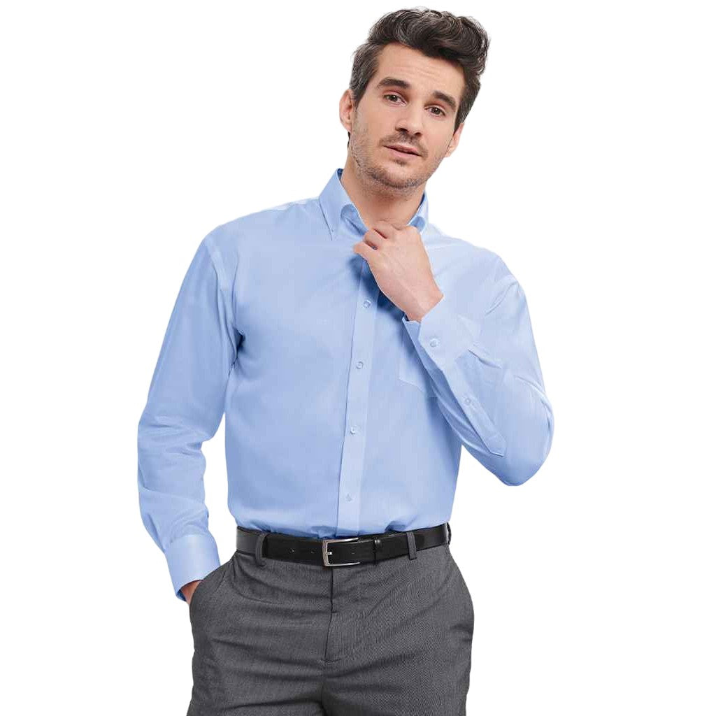 Bright Sky - Lifestyle - Russell Collection Mens Ultimate Long-Sleeved Formal Shirt