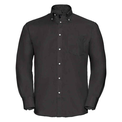 Black - Front - Russell Collection Mens Ultimate Long-Sleeved Formal Shirt