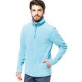 Tropical Blue - Back - Kariban Mens Enzo Fleece Top