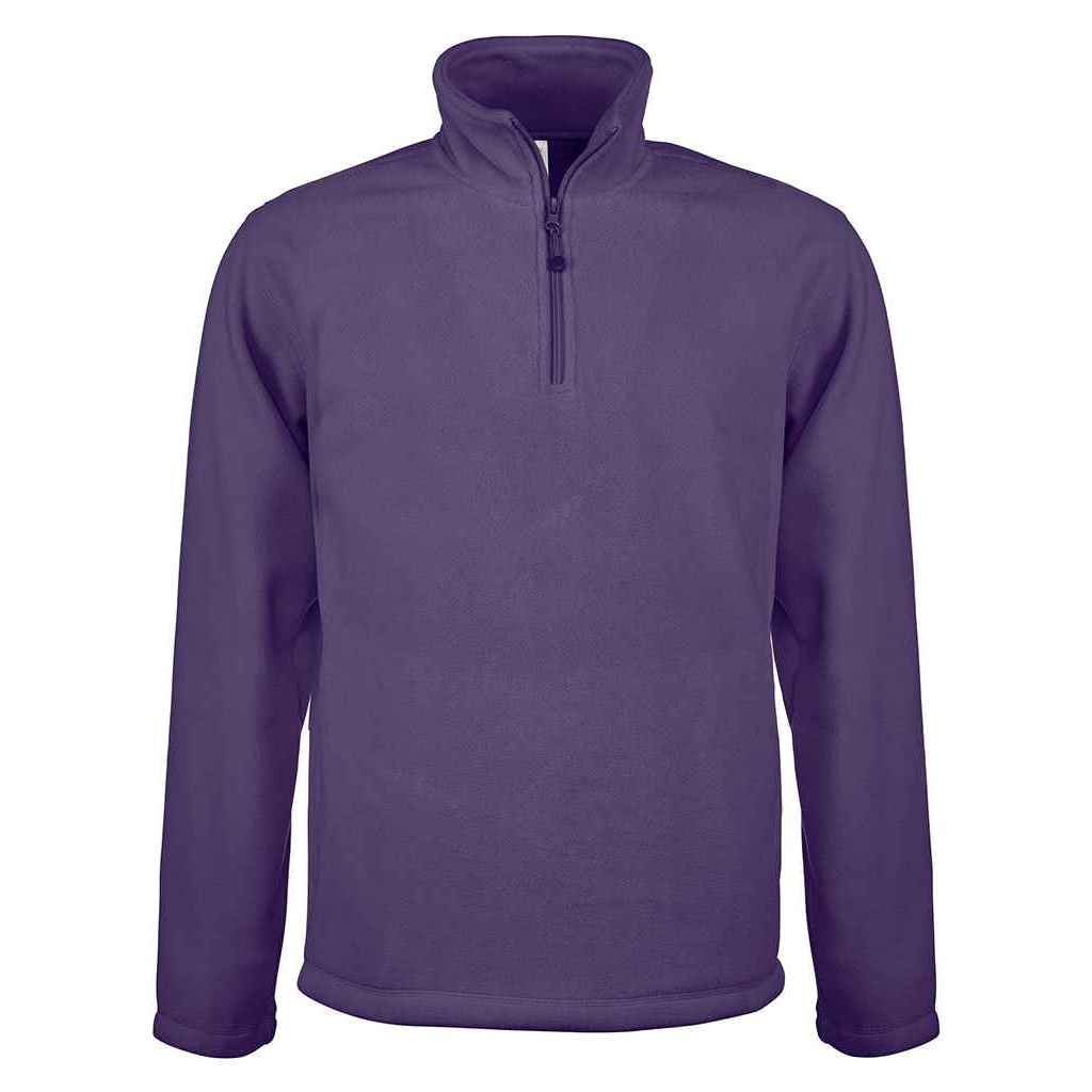 Purple - Front - Kariban Mens Enzo Fleece Top