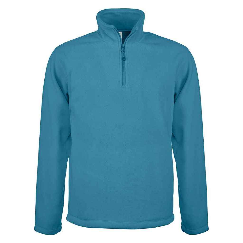 Tropical Blue - Front - Kariban Mens Enzo Fleece Top