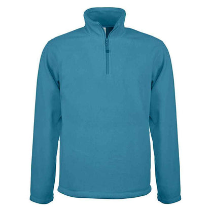 Tropical Blue - Front - Kariban Mens Enzo Fleece Top
