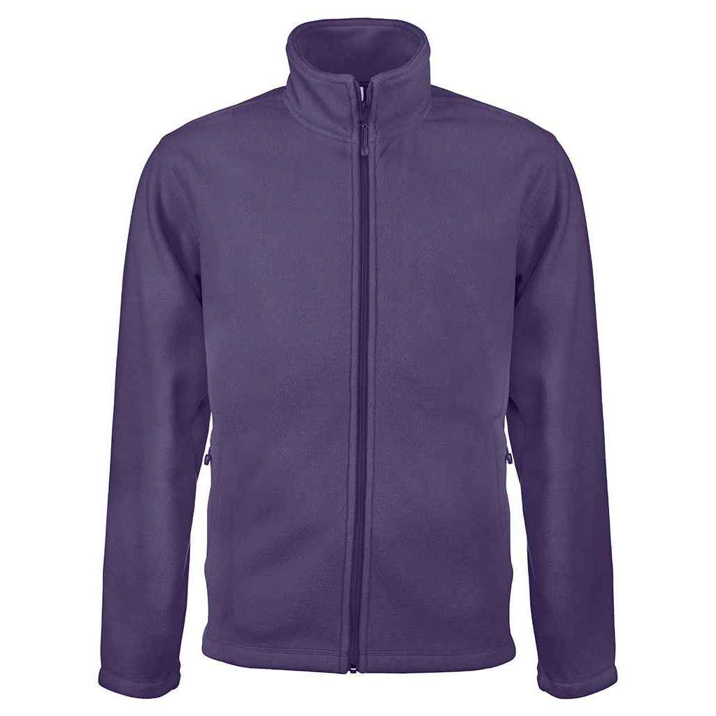 Purple - Front - Kariban Mens Falco Fleece Jacket