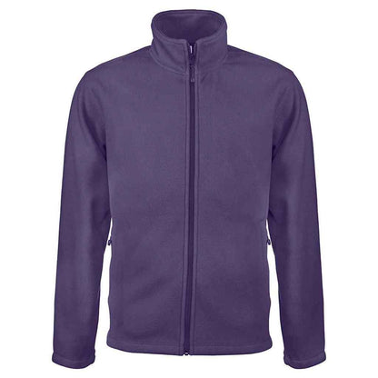 Purple - Front - Kariban Mens Falco Fleece Jacket