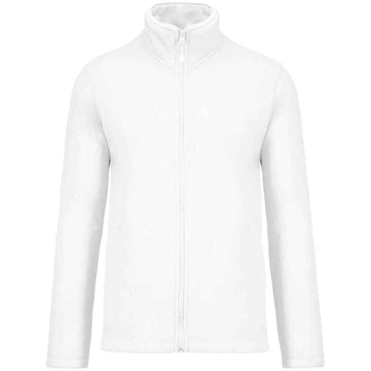 White - Front - Kariban Mens Falco Fleece Jacket