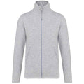 Ash Heather - Front - Kariban Mens Falco Fleece Jacket