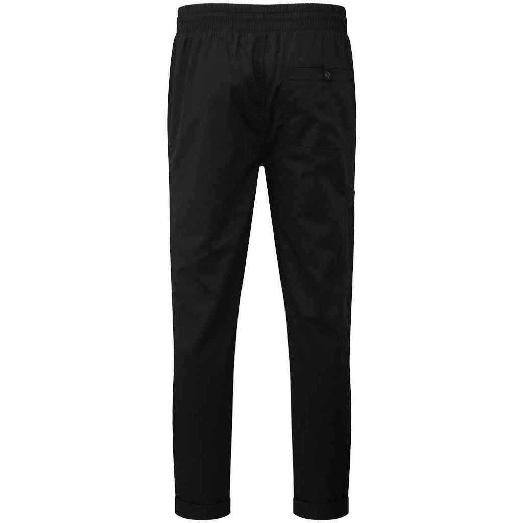 Black - Back - Premier Unisex Adult Recyclight Chef Cargo Trousers