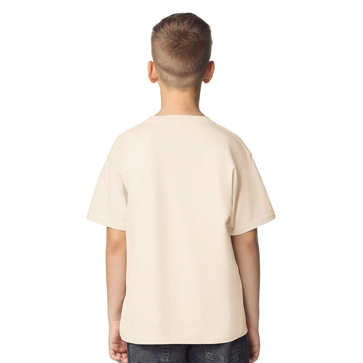 Natural - Back - Gildan Childrens-Kids Softstyle Ringspun Cotton T-Shirt