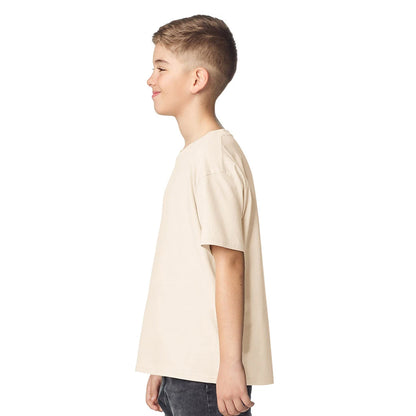 Natural - Side - Gildan Childrens-Kids Softstyle Ringspun Cotton T-Shirt