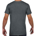 Dark Heather - Back - Gildan Unisex Adult Softstyle Heather V Neck T-Shirt