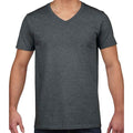 Dark Heather - Front - Gildan Unisex Adult Softstyle Heather V Neck T-Shirt