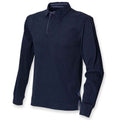 Navy - Front - Front Row Mens Soft Touch Rugby Shirt