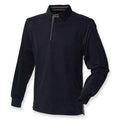 Black - Front - Front Row Mens Soft Touch Rugby Shirt