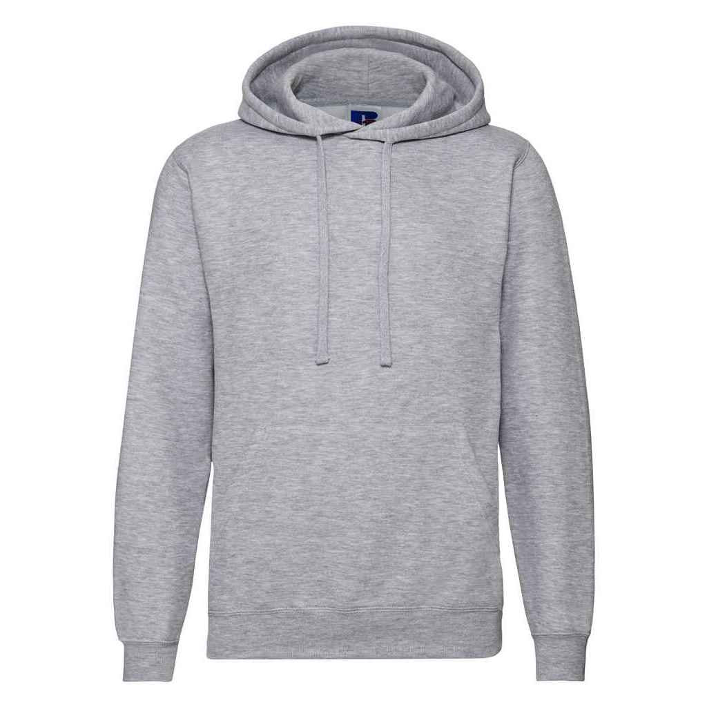 Light Oxford - Front - Russell Unisex Adult Hooded Sweatshirt