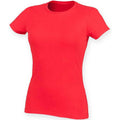 Red - Front - SF Womens-Ladies Feel Good Heather Stretch T-Shirt