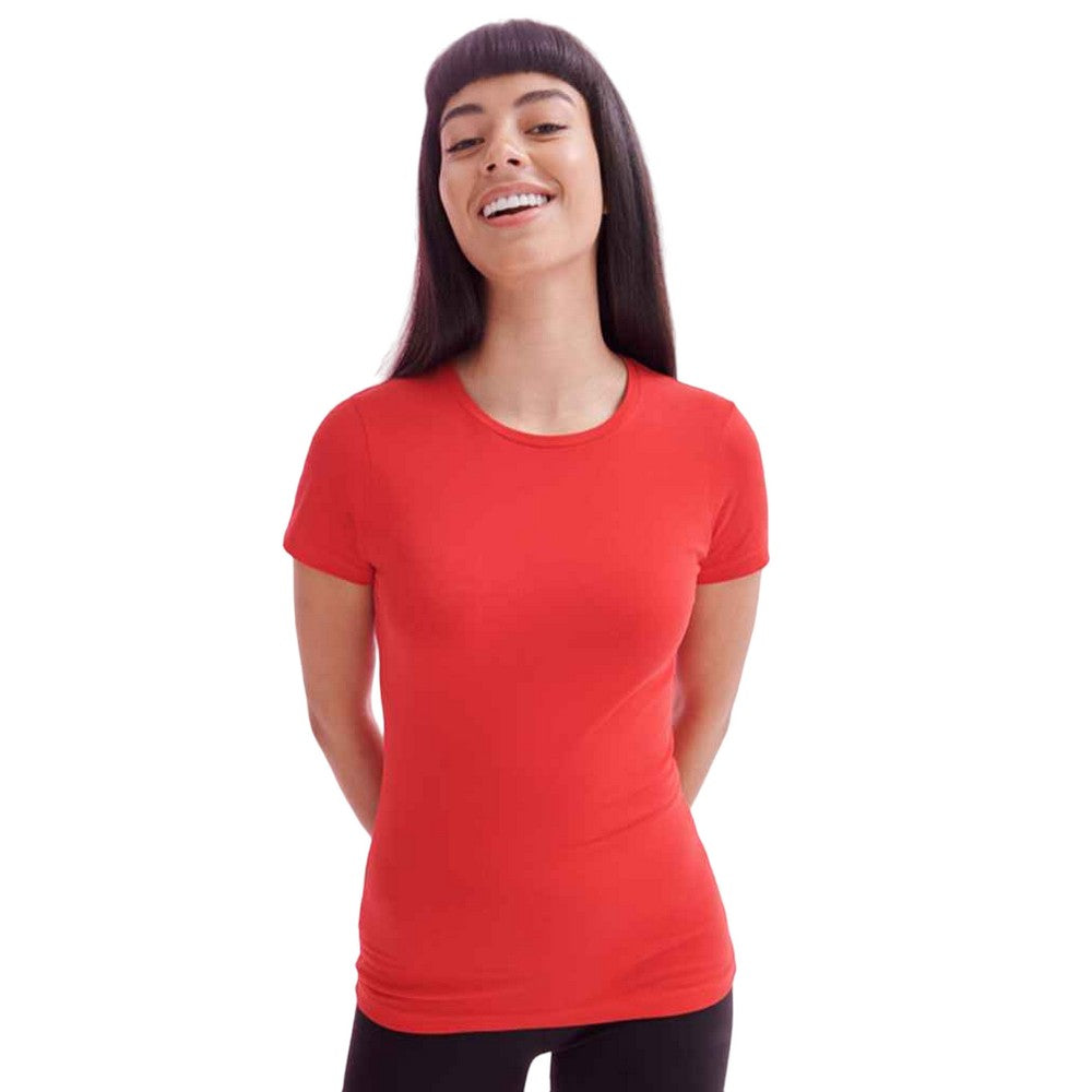 Red - Lifestyle - SF Womens-Ladies Feel Good Heather Stretch T-Shirt