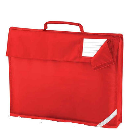 Bright Red - Front - Quadra Childrens-Kids Reflective Book Bag