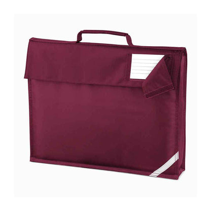 Burgundy - Front - Quadra Childrens-Kids Reflective Book Bag