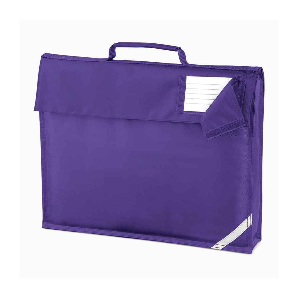 Purple - Front - Quadra Childrens-Kids Reflective Book Bag