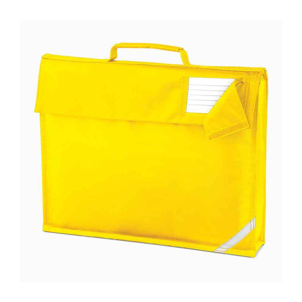 Yellow - Front - Quadra Childrens-Kids Reflective Book Bag