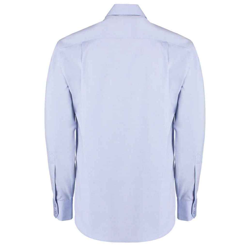 Light Blue - Back - Kustom Kit Mens Executive Oxford Long-Sleeved Shirt