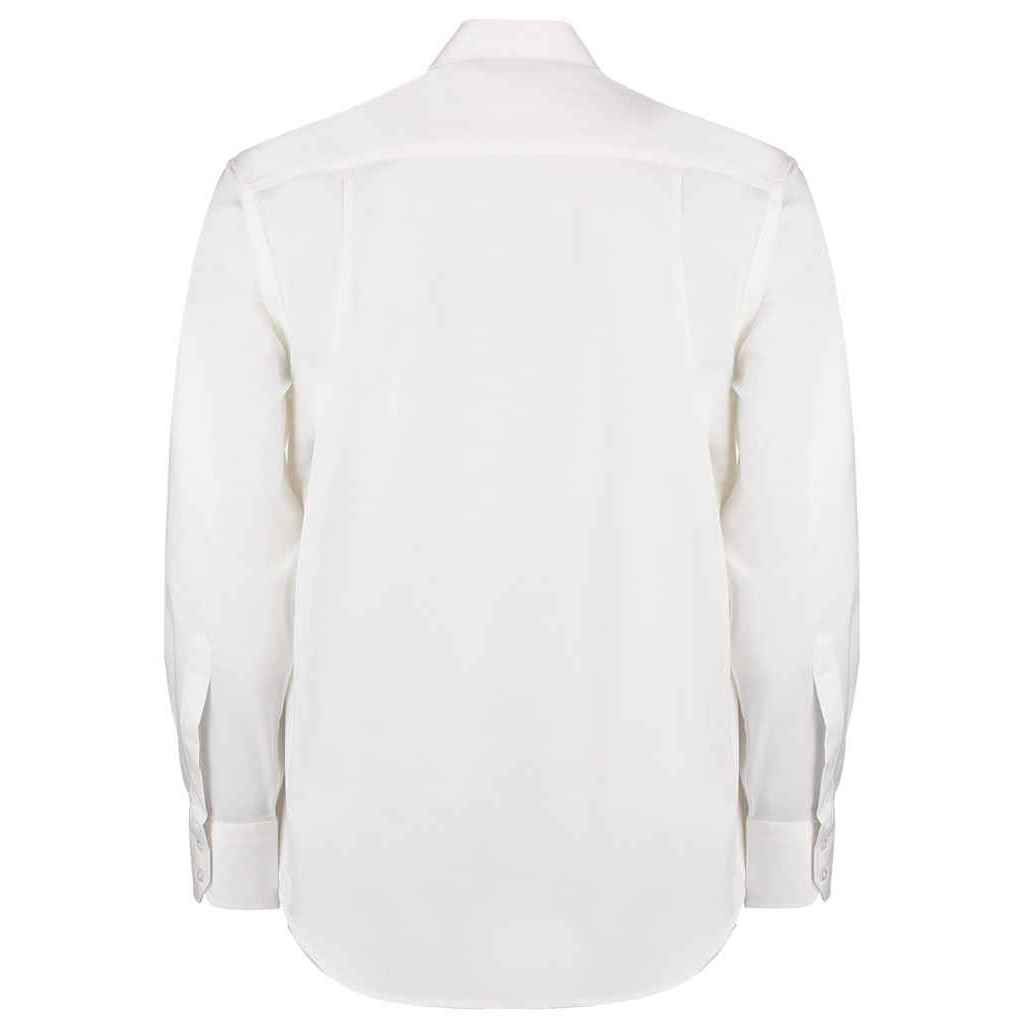 White - Back - Kustom Kit Mens Executive Oxford Long-Sleeved Shirt