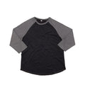 Black-Charcoal - Front - Superstar By Mantis Unisex Adult Marl 3-4 Sleeve Baseball T-Shirt