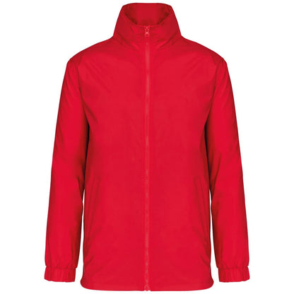 Red - Front - Karben Mens Lined Windbreaker