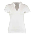 White - Front - Kustom Kit Womens-Ladies Corporate V Neck Top