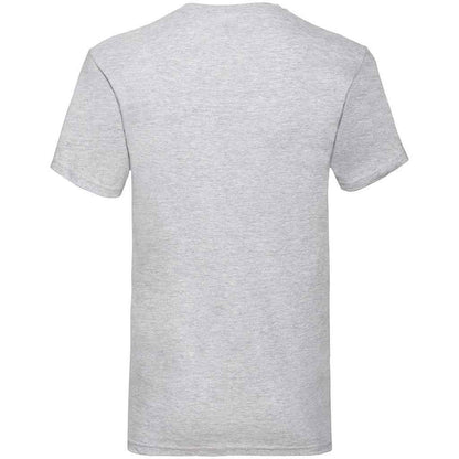 Heather Grey - Back - Fruit of the Loom Unisex Adult Value Heather V Neck T-Shirt