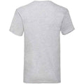 Heather Grey - Back - Fruit of the Loom Unisex Adult Value Heather V Neck T-Shirt