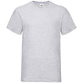 Heather Grey - Front - Fruit of the Loom Unisex Adult Value Heather V Neck T-Shirt