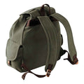 Military Green - Back - Quadra Vintage Canvas Backpack