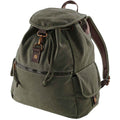 Military Green - Front - Quadra Vintage Canvas Backpack