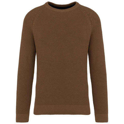 Toffee - Front - Native Spirit Mens Chunky Knit Sweatshirt
