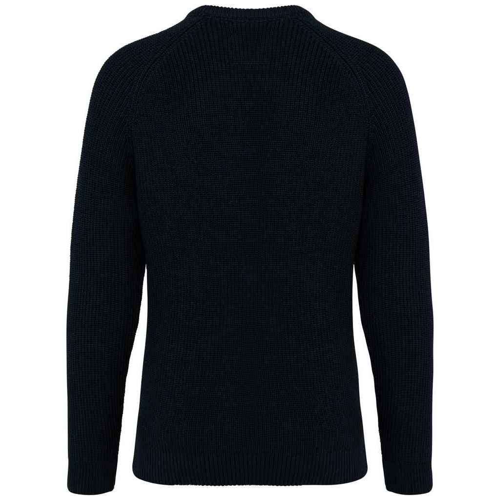 Navy - Back - Native Spirit Mens Chunky Knit Sweatshirt