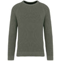 Organic Khaki - Front - Native Spirit Mens Chunky Knit Sweatshirt