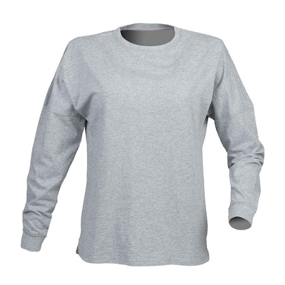 Grey - Front - Skinni Fit Unisex Adult Heather Drop Shoulder T-Shirt