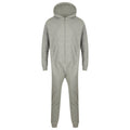 Grey - Front - SF Unisex Adult Heather All-In-One Nightwear