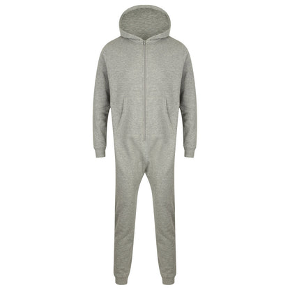 Grey - Front - SF Unisex Adult Heather All-In-One Nightwear
