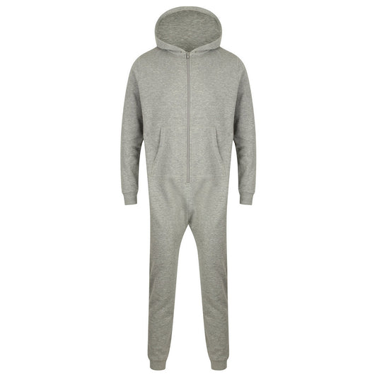 Grey - Front - SF Unisex Adult Heather All-In-One Nightwear