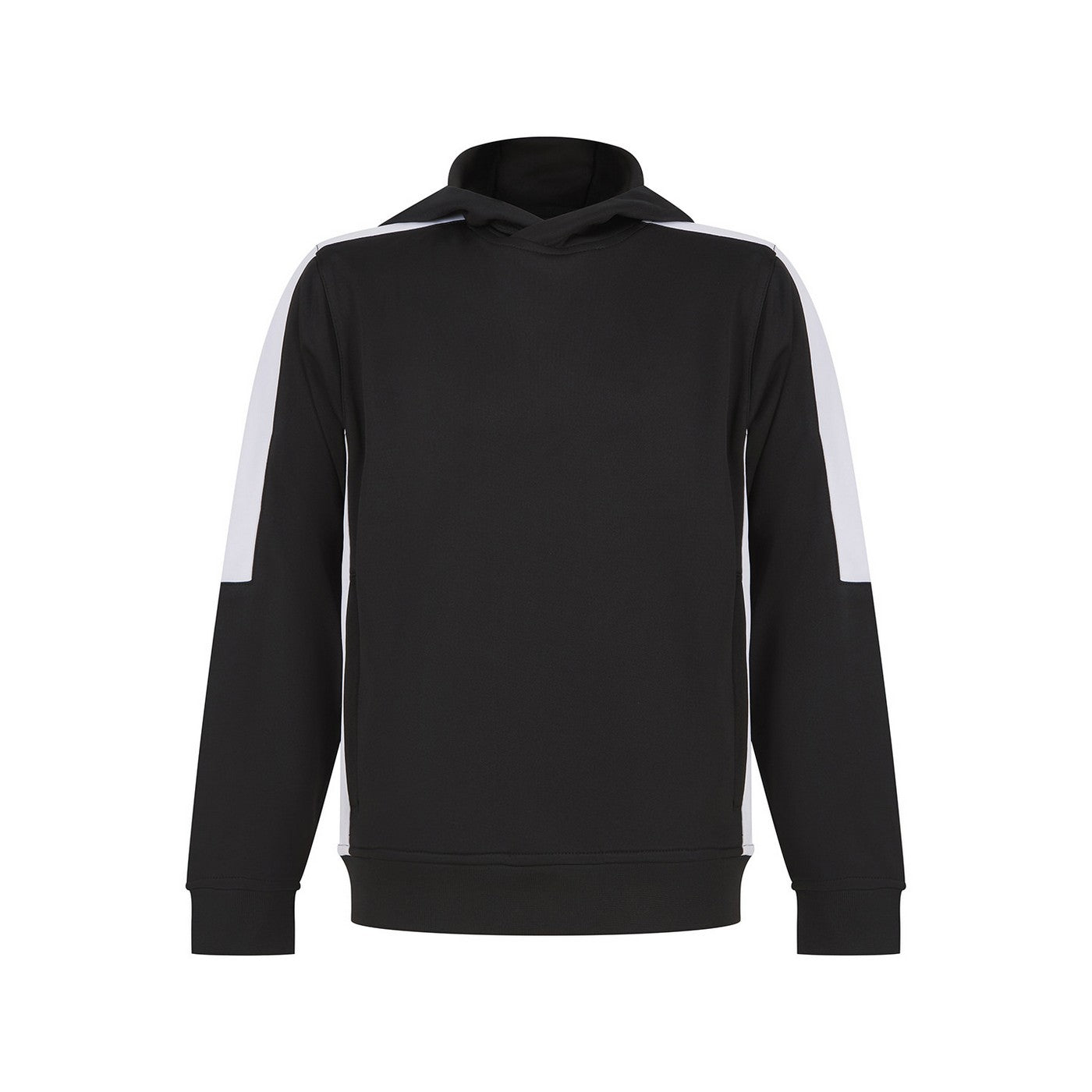 Black-White - Front - Finden & Hales Childrens-Kids Team Contrast Hoodie