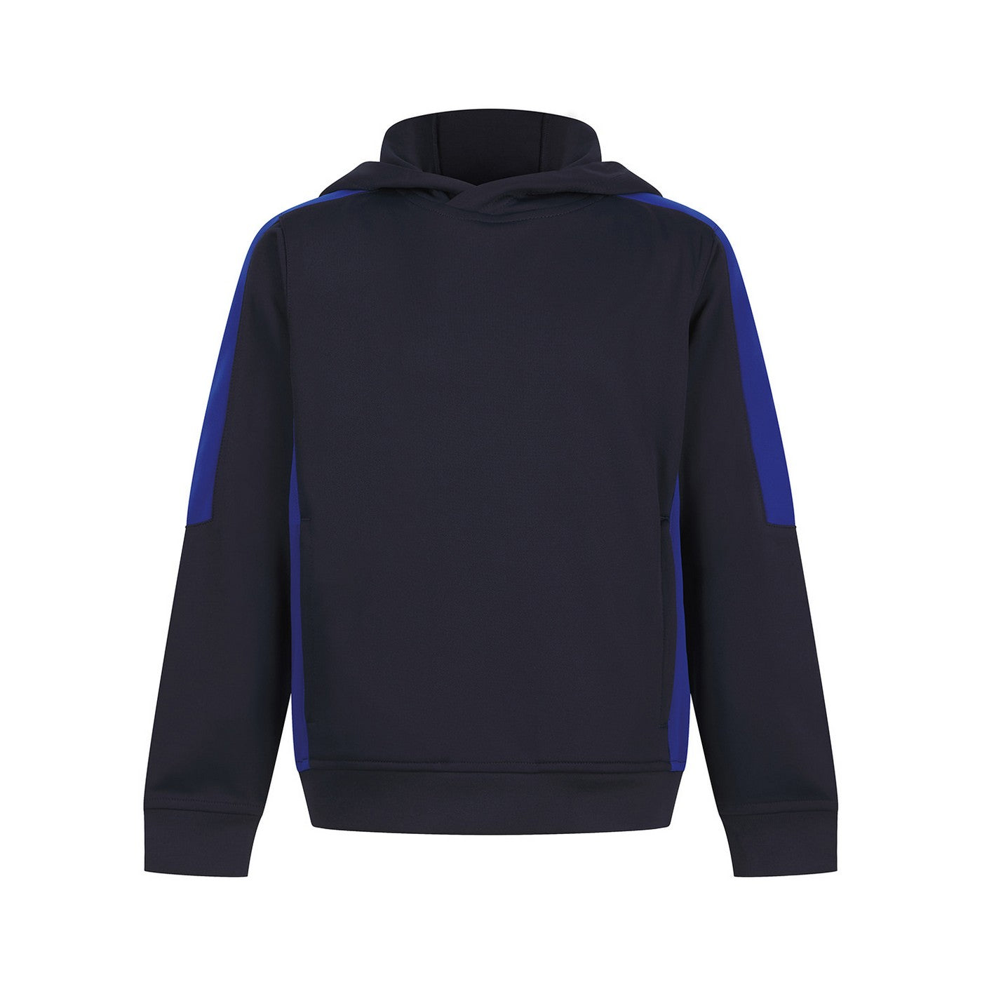 Navy-Royal Blue - Front - Finden & Hales Childrens-Kids Team Contrast Hoodie