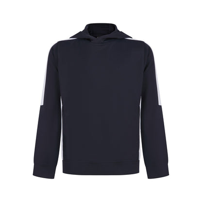 Navy-White - Front - Finden & Hales Childrens-Kids Team Contrast Hoodie