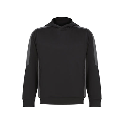 Black-Gunmetal Grey - Front - Finden & Hales Childrens-Kids Team Contrast Hoodie